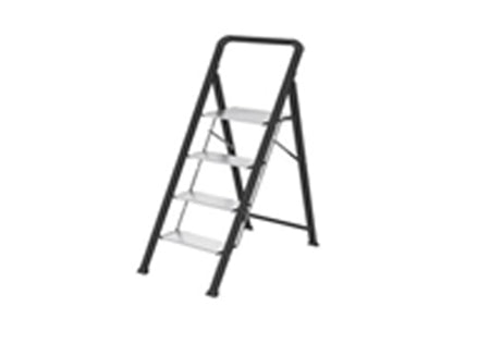 4 FOLDING STEP ALUMINUM STOOL WITH STEEL FRAME
