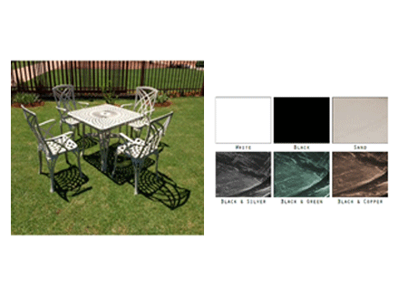 4 Seater Rainbow with Square 100cm King Diamond Table