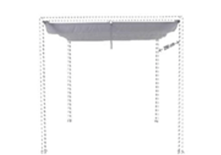 Awning for Steel Pergola 300 cm x 300 cm Grey