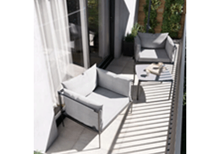 BALCONY UMBRELLA ARKEA RECT GREY PARIS