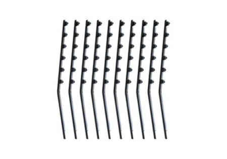 BRACKET FLAT BAR 6 LINE ANGLED - BLACK - PACK OF 10