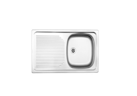 FRANKE Projectline PLN 611 single kitchen sink with drainer stainless steel L80cm x W46cm