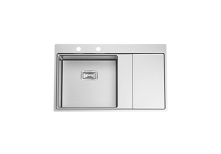 FRASA Maia 45D single kitchen sink with drainer stainless steel L86cm x W52cm