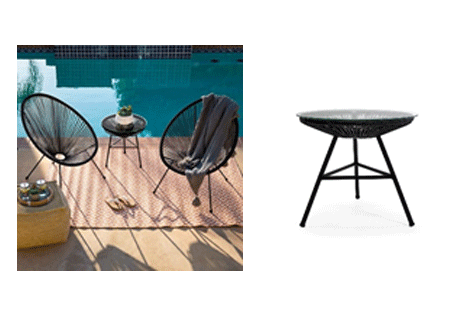 Fine Living - Rope CoffeeTable - Blck