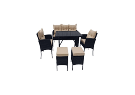 Fine Living Riviera Dining Suite - Mixed Grey