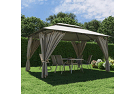 Gazebo Oxis Steel 300 cm X 400 cm Taupe