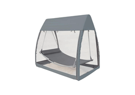 HAMMOCK W/MOSQUITO STEEL 180GPOLY BEDTEXTILENE GREY