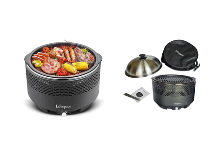 Lifespace Portable Charcoal Braai with FREE Dome Lid & Carry Bag