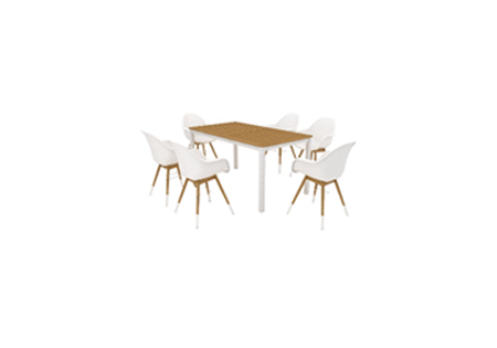 MON exteriors Ibis 6 Seater Dining Set