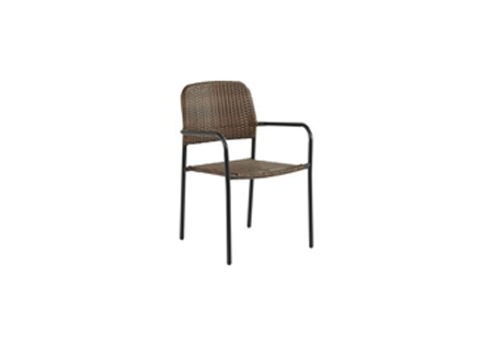 Outdoor Dining Armchair 1Px Wicker-Steel Brown