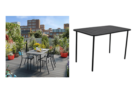 Patio Chair Dining Chair Cafe Full Steel Slats