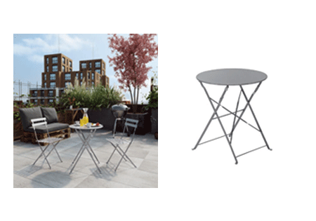 Outdoor Dining Table NATERIAL Flora Origami Round