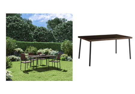 Outdoor Dining Table Zena Fix Dark Brown