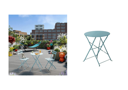 Outdoor Dining Table NATERIAL Flora Origami Round