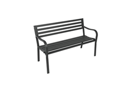 PARK BENCH 128X56XH81CM,STEEL,CHARCOAL GREY