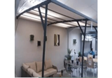 PERGOLA FERRO PAREDE 3X4X2,4M