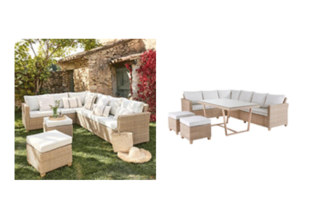 Patio Furniture Set NATERIAL Madena Natural