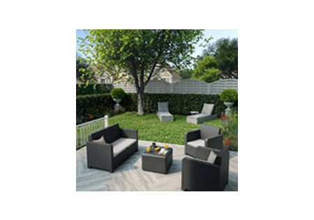 Patio Furniture Set NATERIAL Novo Fix Black