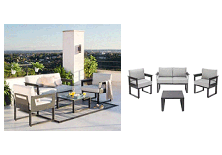 Patio Furniture Set NATERIAL Odyssea Dark Grey