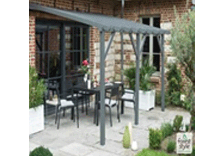 Pergola Etreta Terraced pergola 300cm x400cm xH 225cm / 252cm, 3 posts of 9x9 cm, 12m2
