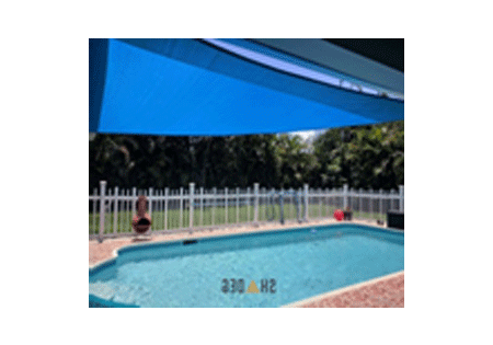 Shade Sail Blue Shadeg Ultrablock 325GSM 500cm ×500cm Square