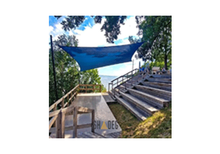 Sombreamento vela azul Shadeg Ultrablock 325GSM 400cm ×300cm Retângulo