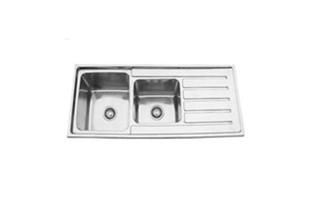 Sillago Soyla Double Bowl Counter Top Kitchen Sink