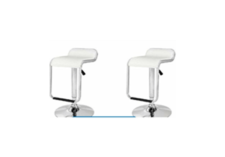 Stylish Lowback PU leather barstools - set of 2
