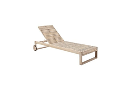 Sun Lounger Nat Solaris Multipo W/Whls Aca