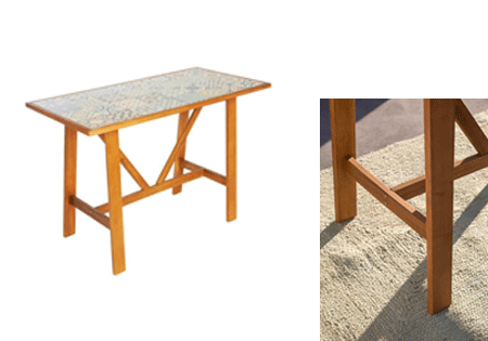 Table High Rectangular Soho 139 cm X 72 cm X 95 cm