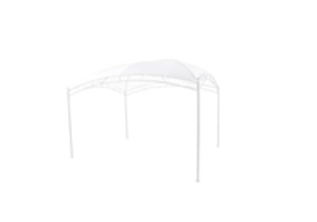 Awning for the Occo curved roof gazebo NATERIAL white 300cm x 400cm