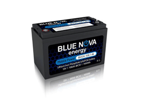 BATTERY 1400WH 108AH PO4 13VDC BLUE NOVA