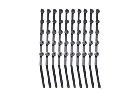 BRACKET FLAT BAR 5 LINE ANGLED - BLACK - PACK OF 10