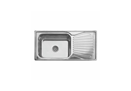 CAM AFRICA DC1050A/1L single kitchen sink with drainer stainless steel L100cm x W50cm