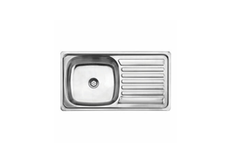CAM AFRICA DC7540S/SEB single kitchen sink with drainer stainless steel L75cm x W40cm