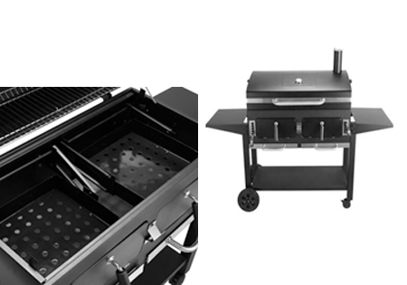 Charcoal Braai King Size with two independent grills