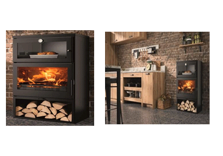 Closed Combustion Fireplace Zamora with oven Eco Design 7.1kw