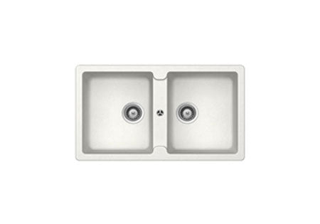 FRASA Enigma 90 double kitchen sink quartz / resin composite L86cm x W50cm