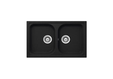 FRASA Momento 80 double kitchen sink quartz / resin composite  L79cm x W50cm