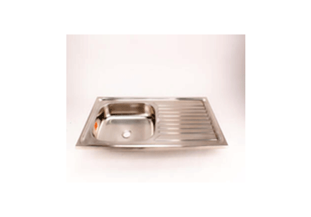 Kitchen Sink Single Bowl Single Drainer CAM AFRICA Stainless Steel 915cmx460cm Seb Excl 40Mm Sc195/1