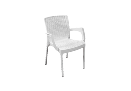 Cadeira Monaco Rattan - Branco