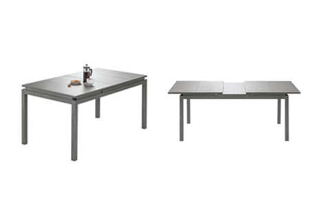 NATERIAL ODYSSEA EASY TABLE ALU VIDRO MARROM 180/240 X 100