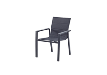 NATERIAL ORION GAMMA ARMCHAIR ALU TEXT 2X1 PADDED