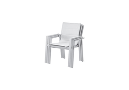 NATERIAL ORION GAMMA ARMCHAIR ALU TEXT 2X1 PADDED