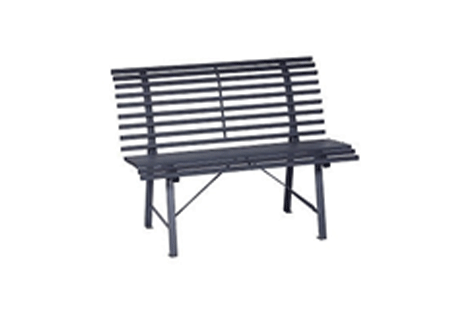 Outdoor Bench Steel White 128Cm