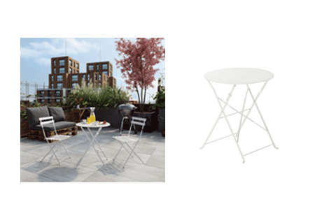 Outdoor Dining Table NATERIAL Flora Origami Round