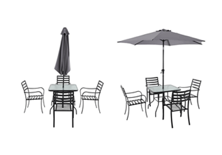 Outdoor Dining Table Set NATERIAL Rono Dark Grey