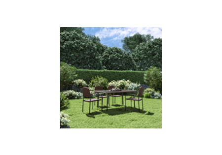 Outdoor Dining Table Zena Fix Dark Brown