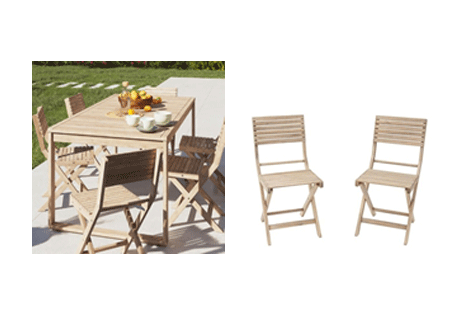 Patio Chair Set Of 2 Dining Chairs Origami Acacia