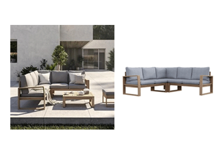 Patio Furniture Set NATERIAL Solaris Comfort Brown